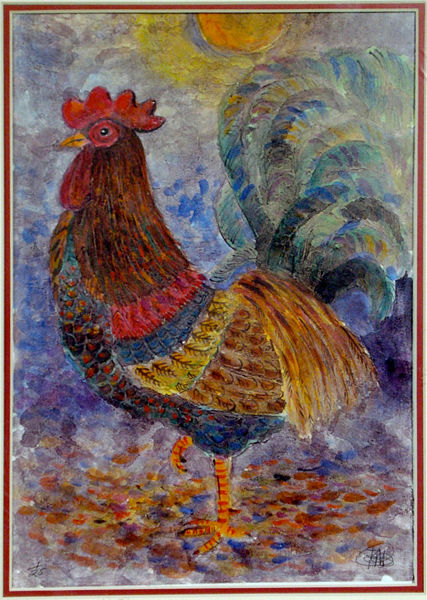 untitled rooster by Mary Stewart Rose